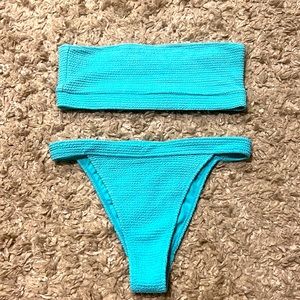 Pac Sun blue bikini bandeau